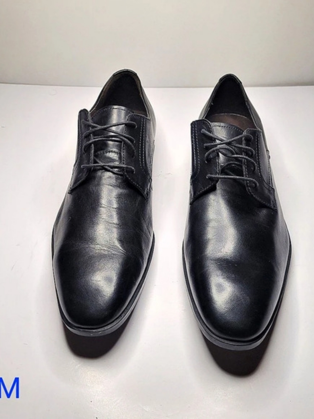 Black Brown 1826 Men's Black Leather Oxford Derby Dress Shoes Size US 10M - Picture 3 of 11